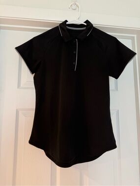 TRIMARK Women's Black/Quarry Remus Short Sleeve Polo Size S/P‎